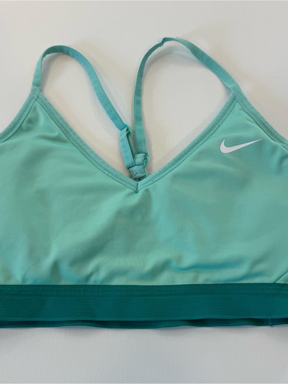 Nike Light Teal & Teal Adjustable-Strap Sports Bra
